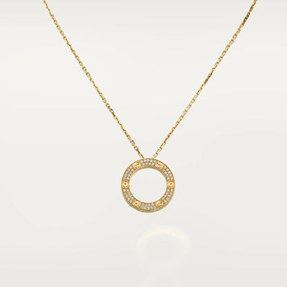 [LUXE] LOVE NECKLACE 16MM  FULL DIAMOND