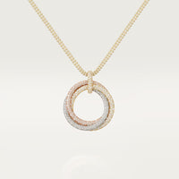 [LUXE] TRINITY LARGE FULL DIAMOND  NECKLACE