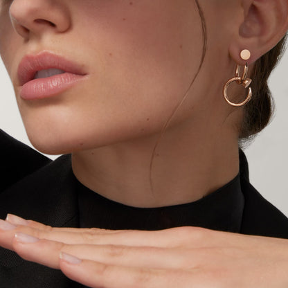 [LUXE] JUSTE NO DIAMOND DOUBLE EARRINGS