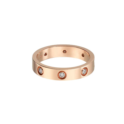 [LUXE] LOVE 4MM 8 DIAMOND RING