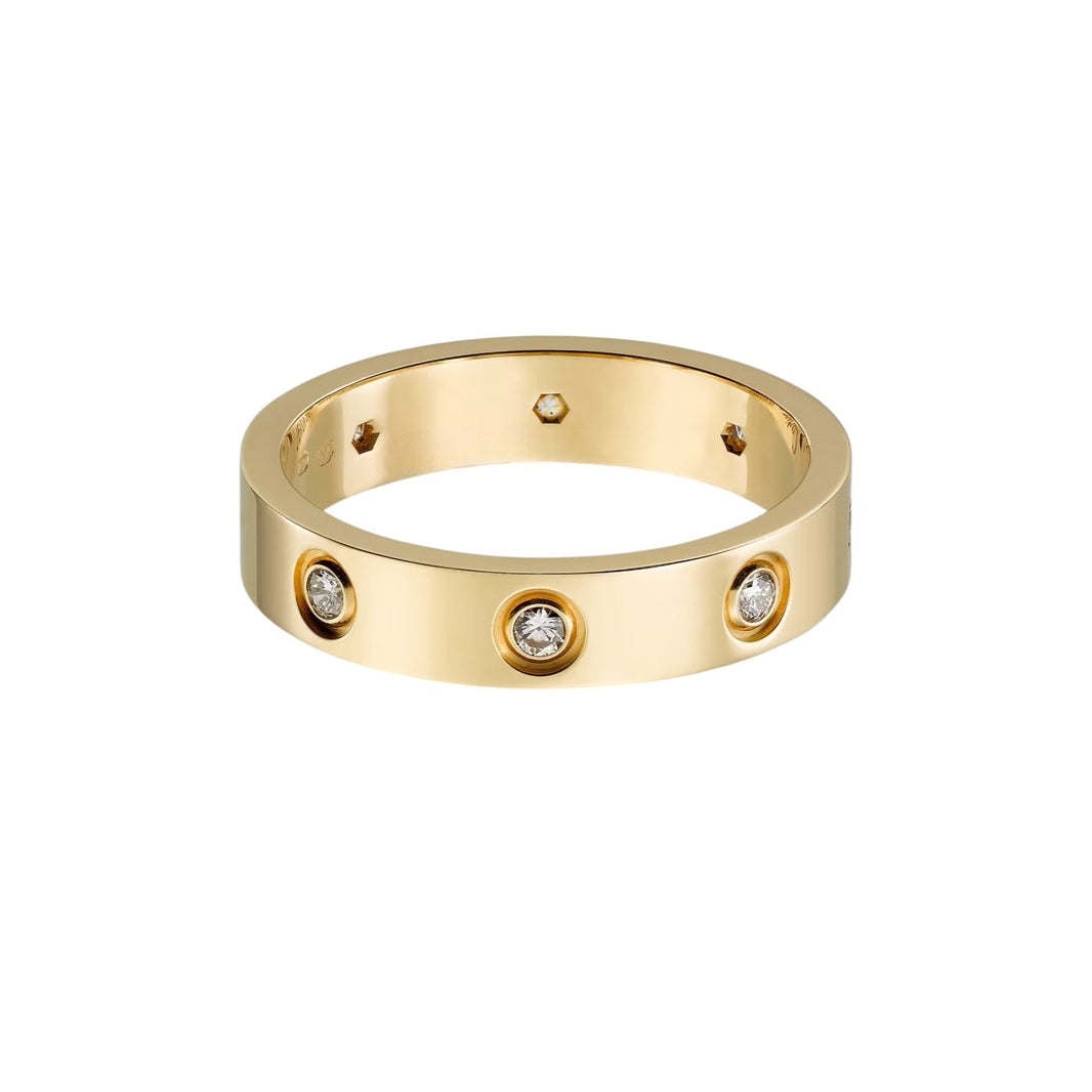 [LUXE] LOVE 4MM 8 DIAMOND RING