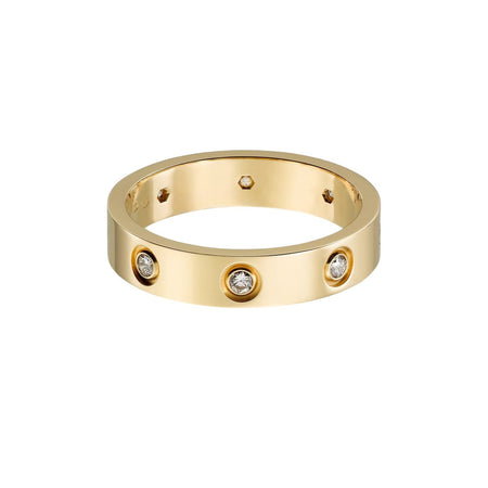 [LUXE] LOVE 4MM 8 DIAMOND RING