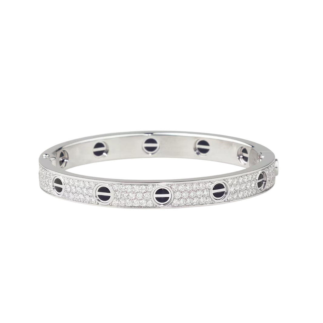 [LUXE] LOVE BRACELET 6.1MM DIAMOND-PAVED CERAMIC