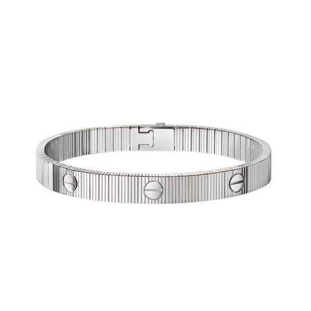 [LUXE]Clover & Love Sliver 2-Piece Bracelet Stack Set