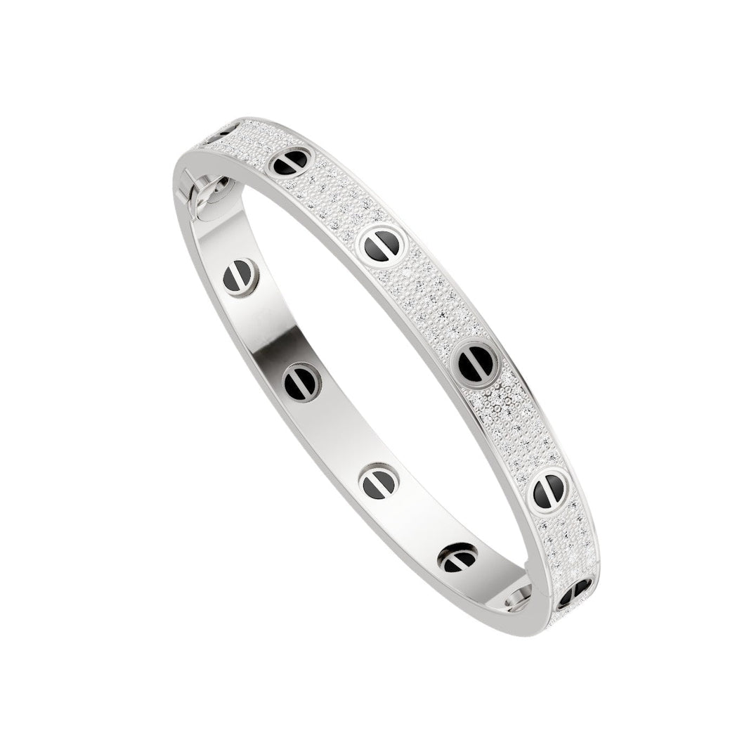 [LUXE] LOVE BRACELET 6.1MM DIAMOND-PAVED CERAMIC