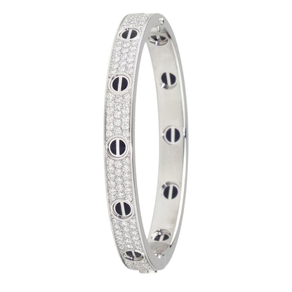 [LUXE] LOVE BRACELET 6.1MM DIAMOND-PAVED CERAMIC