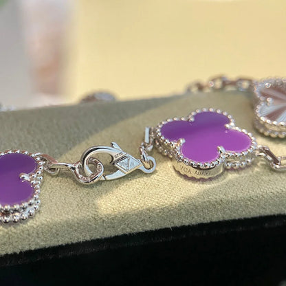 [LUXE] CLOVER 5 MOTIF VIOLET BRACELET COLLECTION