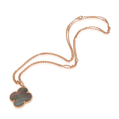 [LUXE] COLLAR DE TRÉBOL GRANDE DE 25 MM DE ORO CON TRAPEZOIDAL OSCURO