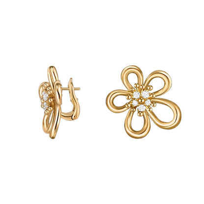 [LUXE] FLOWERLACE EARRING 5 DIAMONDS