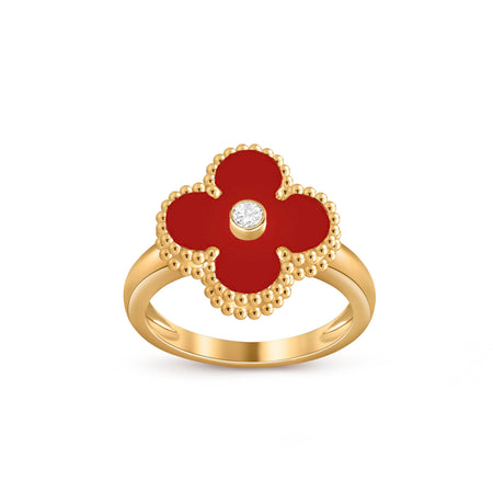 [LUXE] ANILLO DE DIAMANTES DE TRÉBOL COLECCIÓN ORO