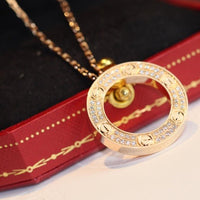 [LUXE]COLLAR AMOR AJUSTABLE ORO ROSA 
