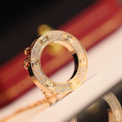 [LUXE]COLLAR AMOR AJUSTABLE ORO ROSA 