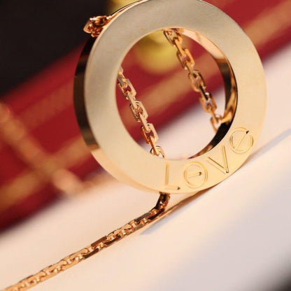[LUXE]COLLAR AMOR AJUSTABLE ORO ROSA 