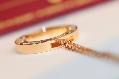 [LUXE]COLLAR AMOR AJUSTABLE ORO ROSA 