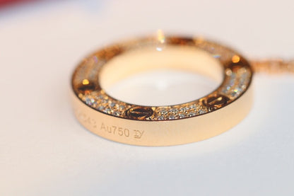 [LUXE]COLLAR AMOR AJUSTABLE ORO ROSA 