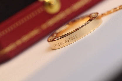 [LUXE]COLLAR AMOR AJUSTABLE ORO ROSA 