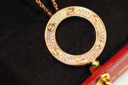 [LUXE]COLLAR AMOR AJUSTABLE ORO ROSA 