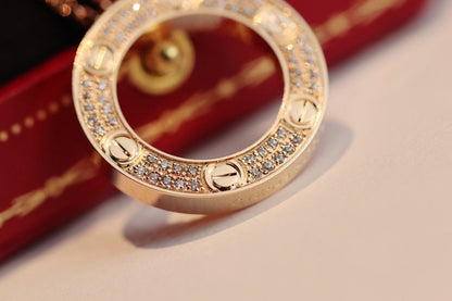 [LUXE]COLLAR AMOR AJUSTABLE ORO ROSA 