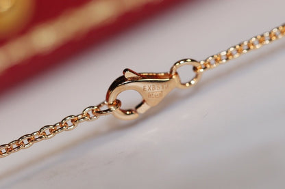 [LUXE]COLLAR AMOR ORO ROSA Y PLATA 
