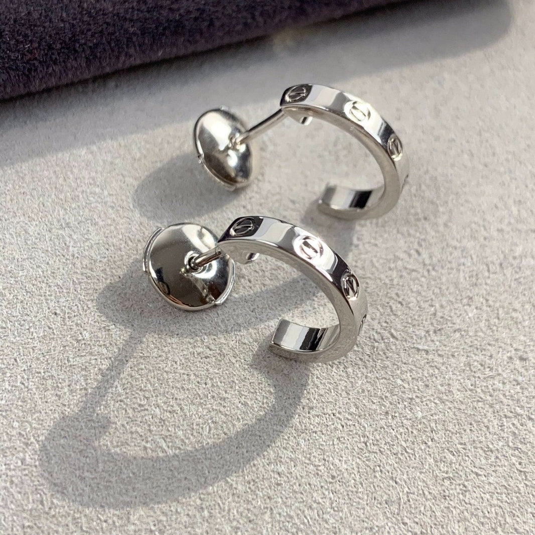 [LUXE]PENDIENTES LOVE 2.65MM PLATA 