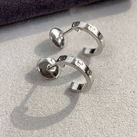 [LUXE]PENDIENTES LOVE 2.65MM PLATA 