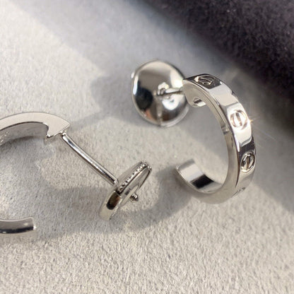 [LUXE]PENDIENTES LOVE 2.65MM PLATA 