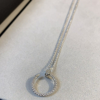 [LUXE]COLLAR JUSTE PLATA DIAMANTES 