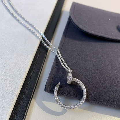 [LUXE]COLLAR JUSTE PLATA DIAMANTES 