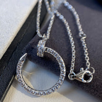 [LUXE]COLLAR JUSTE PLATA DIAMANTES 