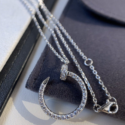 [LUXE]COLLAR JUSTE PLATA DIAMANTES 