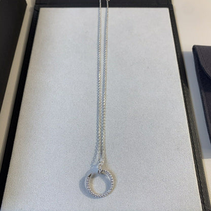 [LUXE]COLLAR JUSTE PLATA DIAMANTES 