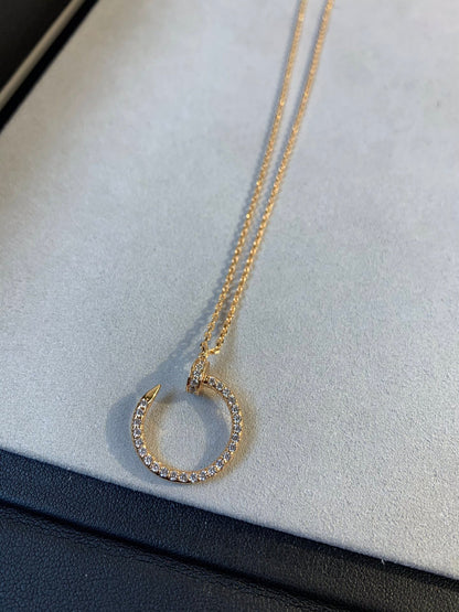 COLLAR [LUXE]JUSTE ORO ROSA DIAMANTES 