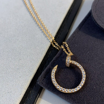 COLLAR [LUXE]JUSTE ORO ROSA DIAMANTES 