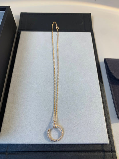 COLLAR [LUXE]JUSTE ORO ROSA DIAMANTES 