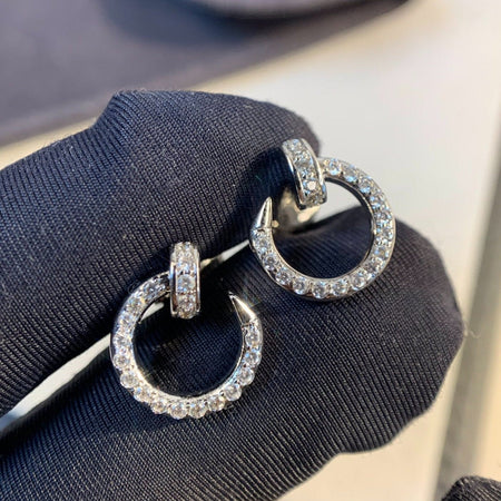 PENDIENTES [LUXE]JUSTE PLATA DIAMANTES 