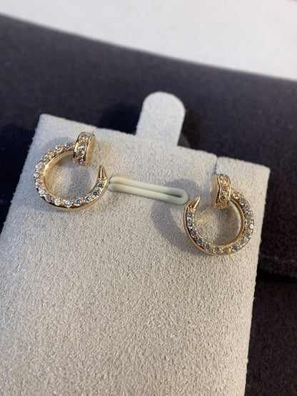 [LUXE]JUSTE PENDIENTES ORO DIAMANTES 