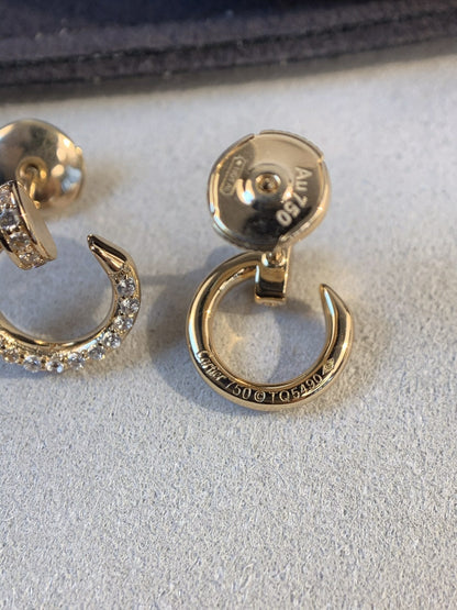 [LUXE]JUSTE PENDIENTES ORO DIAMANTES 