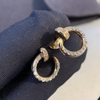 [LUXE]JUSTE PENDIENTES ORO DIAMANTES 