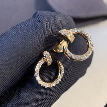 [LUXE]JUSTE PENDIENTES ORO DIAMANTES 