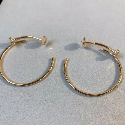 [LUXE]JUSTE PENDIENTES ORO DIAMANTES 1.8MM 