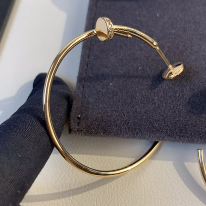 [LUXE]JUSTE PENDIENTES ORO DIAMANTES 1.8MM 
