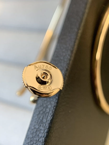 [LUXE]JUSTE PENDIENTES ORO DIAMANTES 1.8MM 