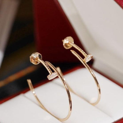 [LUXE]JUSTE PENDIENTES DIAMANTES 1.8MM 