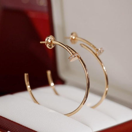 [LUXE]JUSTE PENDIENTES DIAMANTES 1.8MM 