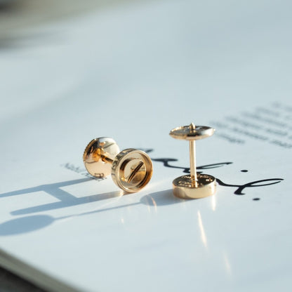 [LUXE]PENDIENTES LOVE ORO ROSA 10MM