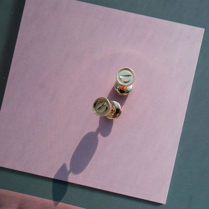 [LUXE]PENDIENTES LOVE ORO ROSA 10MM