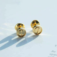 [LUXE]PENDIENTES LOVE ORO 10MM
