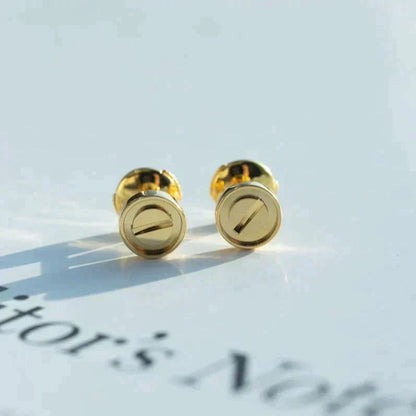 [LUXE]PENDIENTES LOVE ORO 10MM