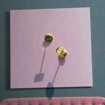 [LUXE]PENDIENTES LOVE ORO 10MM
