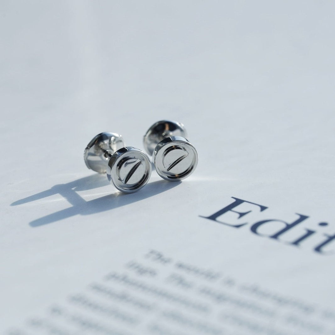 [LUXE]PENDIENTES LOVE PLATA 10MM
